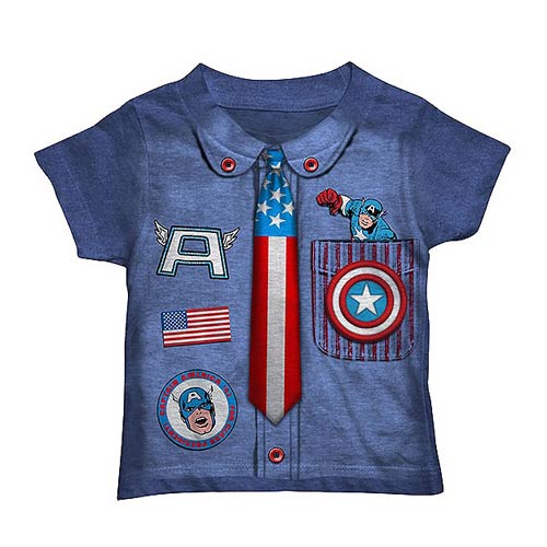 Captain America Tie Toddler Costume T-Shirt